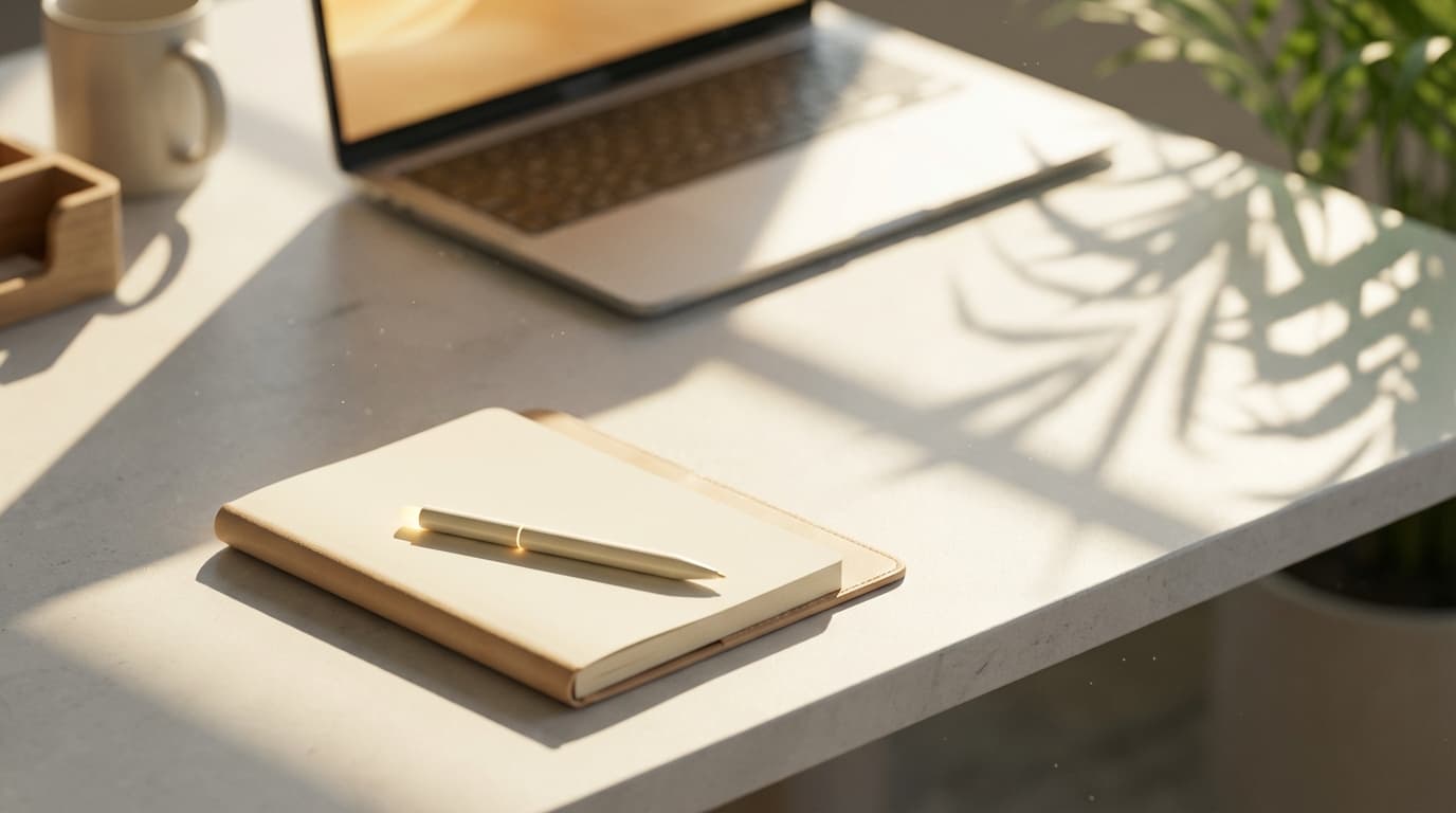 Dark matte surface with subtle golden light reflections